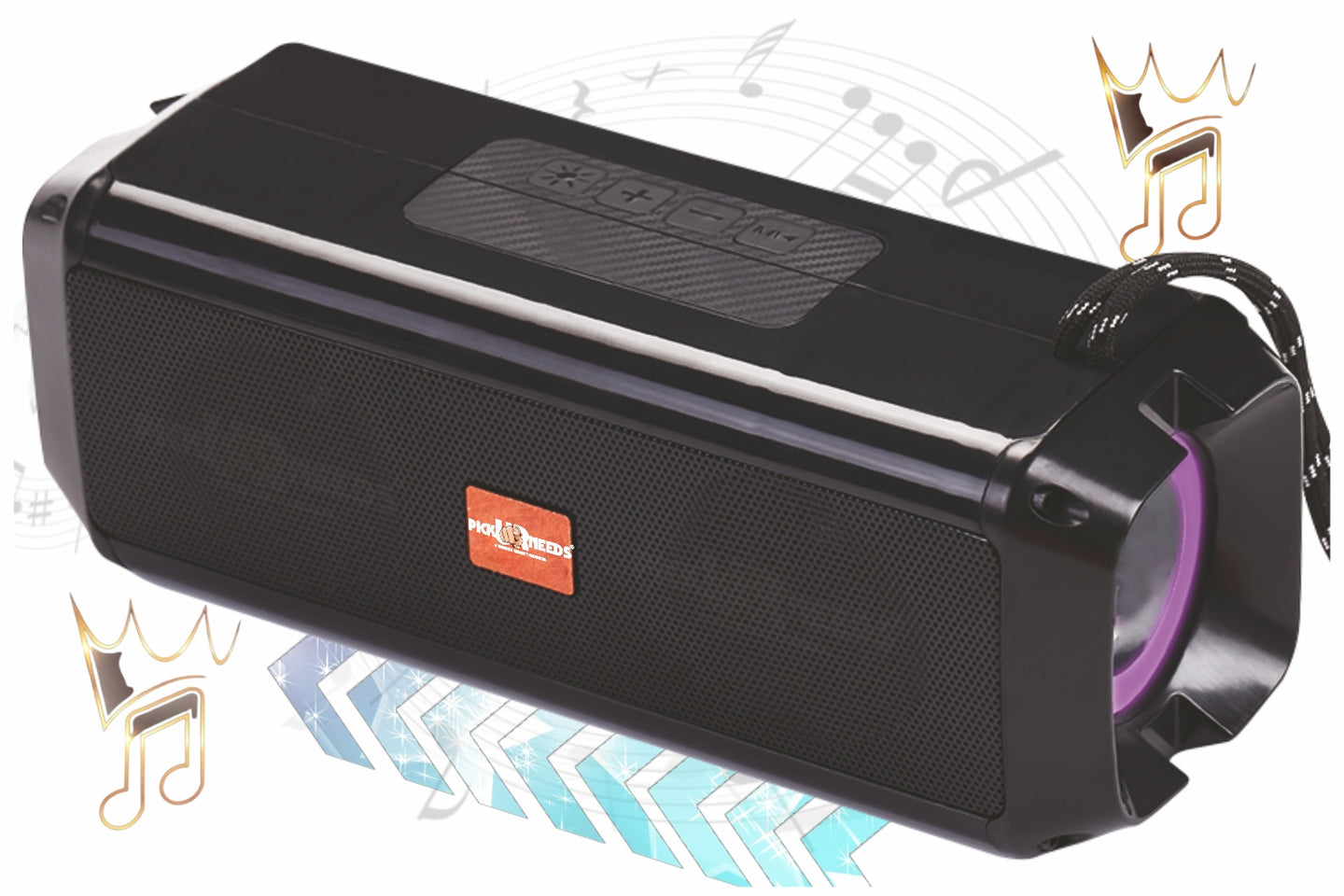 Pick Ur Needs Mini Wireless Soundbar System With RGB Disco Light TF Card / USB / Radio Support 10 W Bluetooth Speaker  (White, 5.0 Channel)